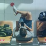 Tourist waiting for flight in Bangkok